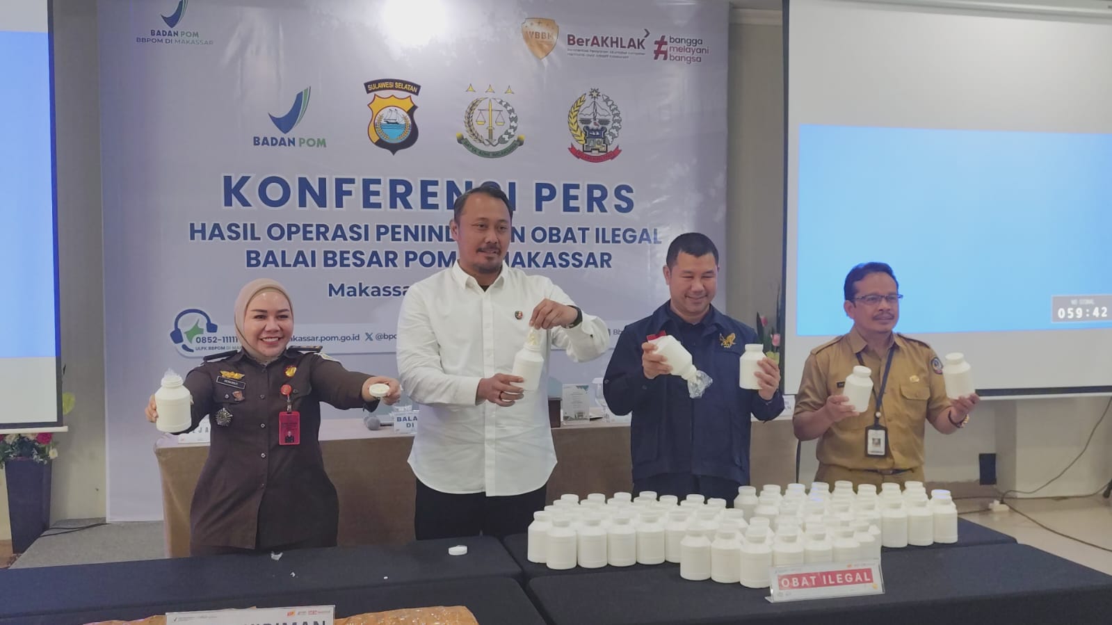 BBPOM Makassar Gagalkan Peredaran Puluhan Ribu Obat Terlarang di Makassar